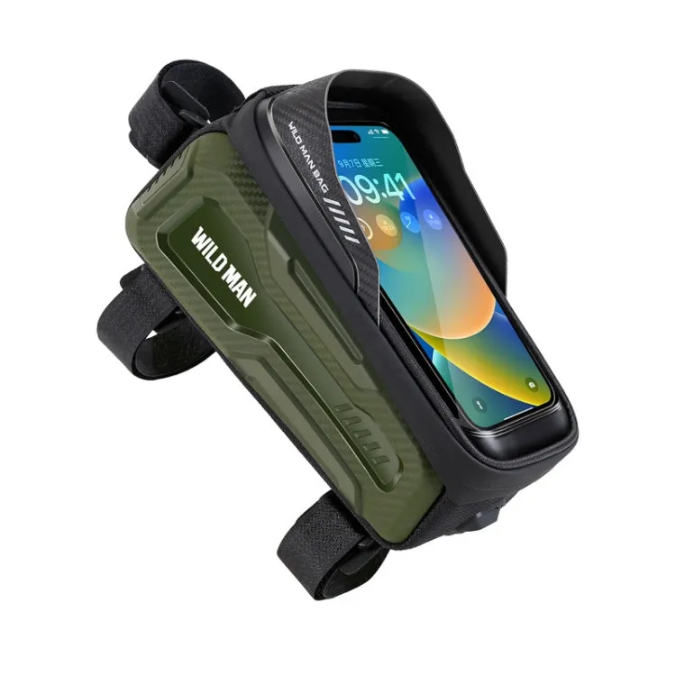 WILD MAN M20 Outdoor Cycling Bicycle Phone Touch Screen Waterproof Front Beam Bag(Green)