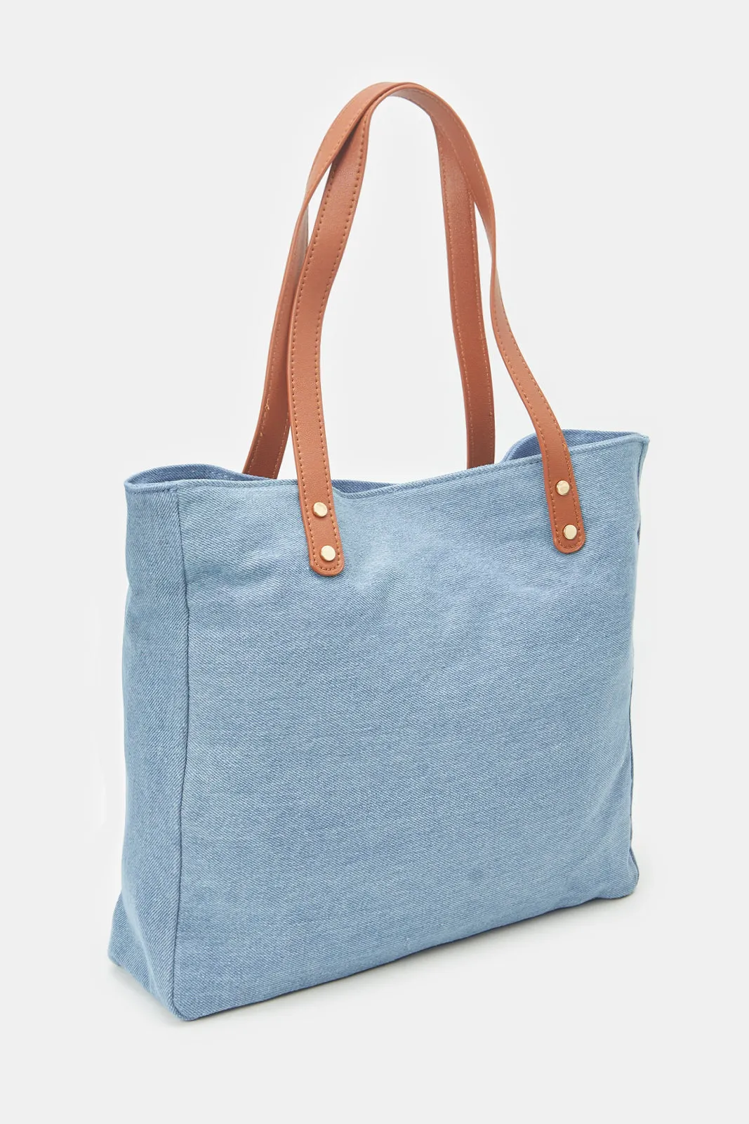 Women Blue And Navy Denim Shopper